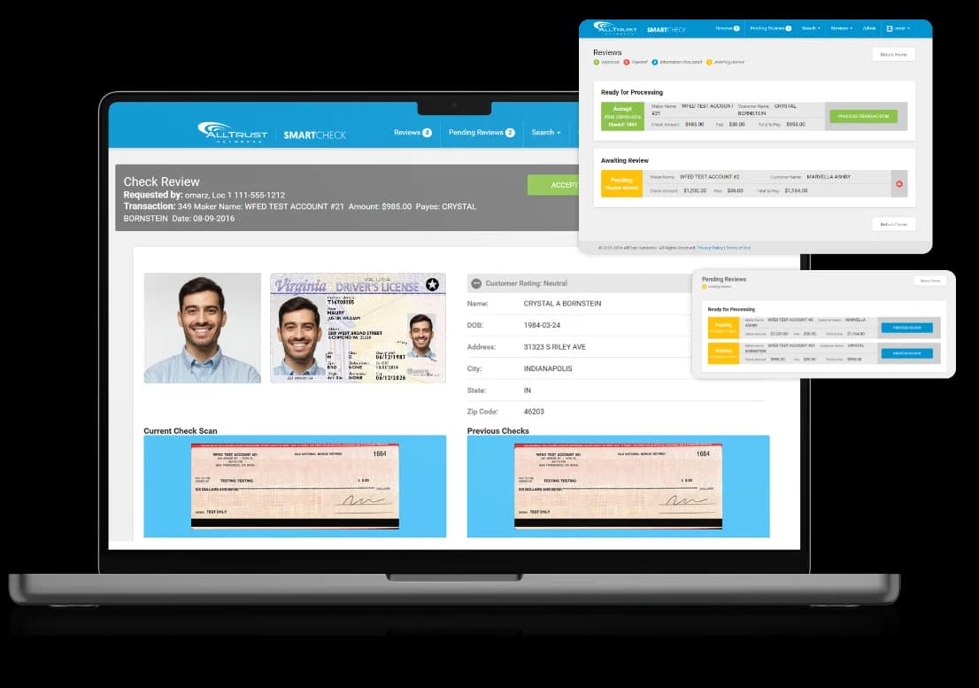 SmartCheck Review Center screen